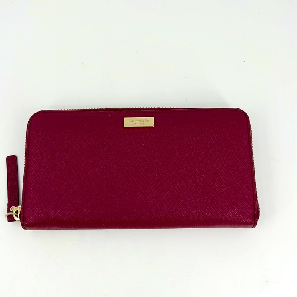 KATE SPADE | Merlot Morgan Zip Around Continental Wallet